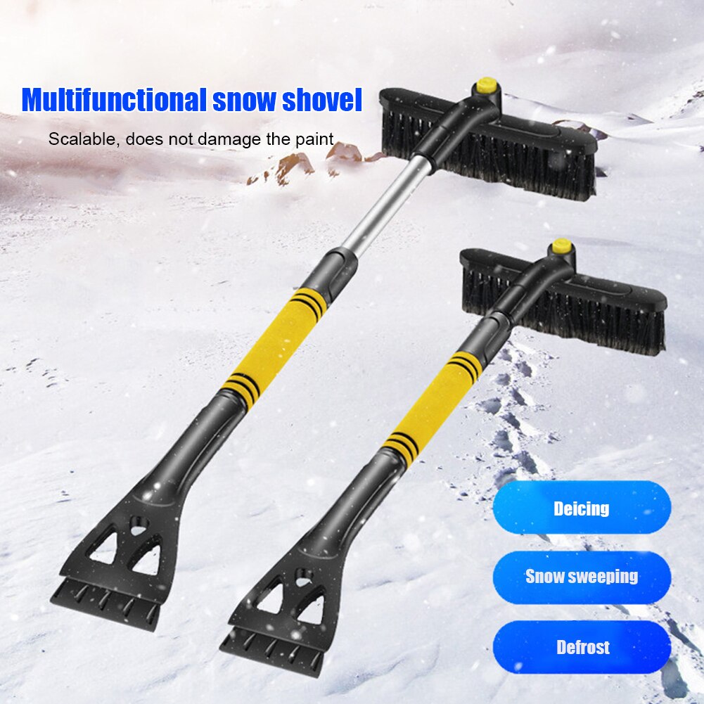 3 In 1 Afneembare Ice Sneeuw Remover Cleaner Tool Wassen Accessoires Sneeuw Borstel Deicing Vegen Tool Auto Deel