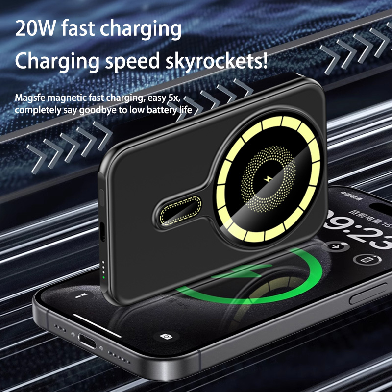 Xiaomi 5000 mah magnetisk trådløs oplader powerbank magsafe eksternt batteri super hurtig opladning powerbank til iphone 15 16