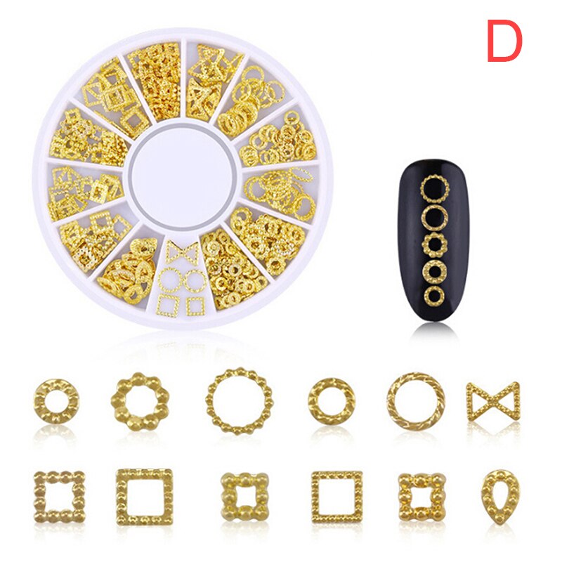 Relleno de materiales de relleno de Color dorado, 1 caja de resina epoxi DIY, herramientas de joyería artesanal para hacer joyas, 2mm-10mm: D