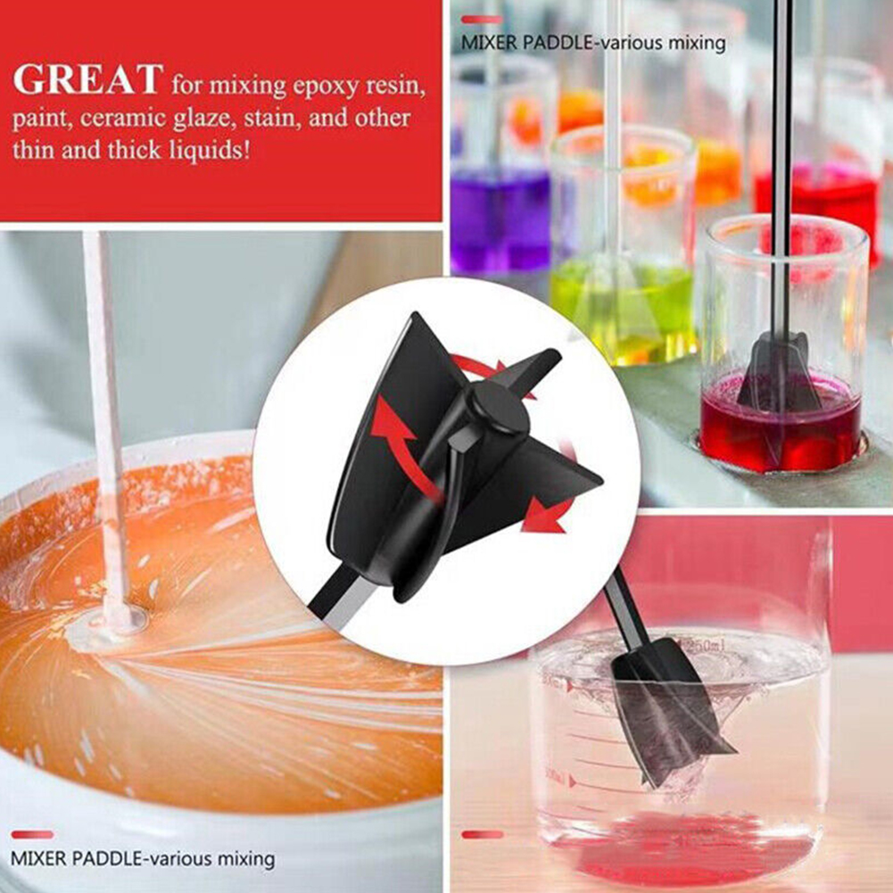 Mélangeur époxy, fixation de perceuse à peinture, palette de consistance pour liquides, agitateur à tête de résine, fixation de résine de peinture avec mandrin de forage