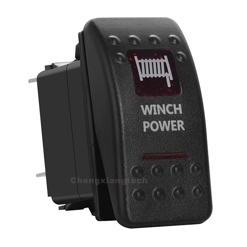 Interruttore A Bilanciere SPST A 5 Pin Con LED Rosso - 12V - Foto 8