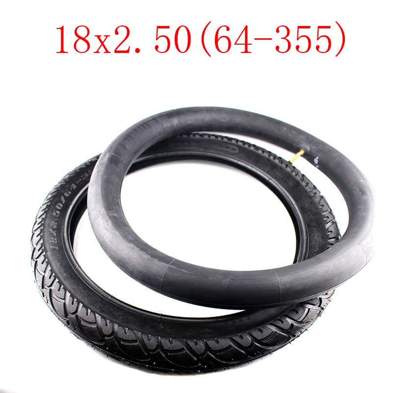Newest 18x2.50(64-355) Tire Inner Tube 18 Inch Electric Bicycle Tire Fits Electric Motorcycle Battery Tricycle 18*2.5 Tube Tyre