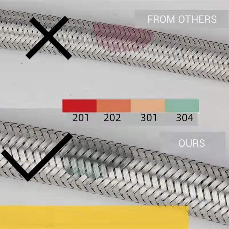 Bathroom Kitchen Single Cold Hose Stainless Steel Flexible Faucet Hoses Water Supply Taps Pipe Plumbing Hose 1/2 Tap Accessories