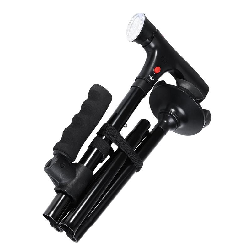 Multifunktions Faltbare Teleskop Klapp Stock ältere Stock LED Fuß Treuen Stöcke Ältere Krücken für Ältere Mütter VäSeeschwalbe
