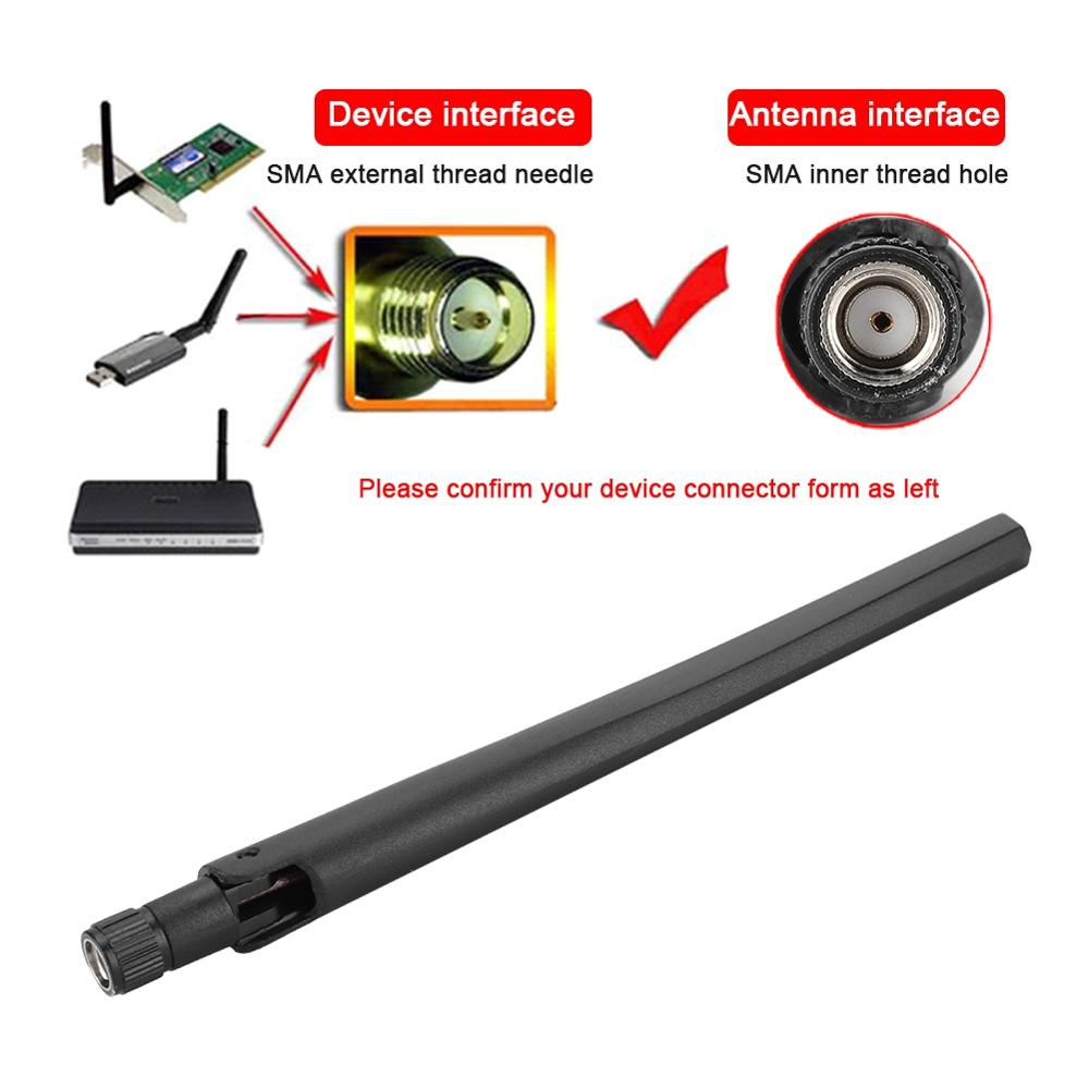 3 st/paket wifi router sma gränssnitt omni antenn trådlöst nätverkskort antenn extern 5 dbi 2.4g/5g dual-band wifi antenn