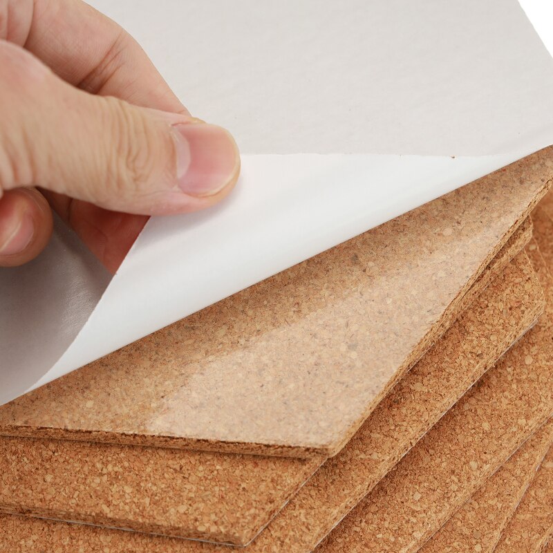 8/16/24 Pcs Self-Adhesive Cork Board Tiles Office Home Wood Photo Background Hexagon Stickers Wall Message Bulletin Boards