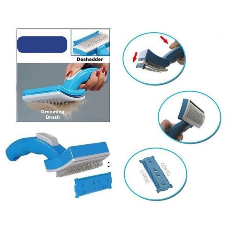 Pet Hair Remover Roller Hond Kat Haar Borstel Verwijderen Hond Kat Haar Grooming Zelfreinigende Vergieten Kam Huisdier trimmer