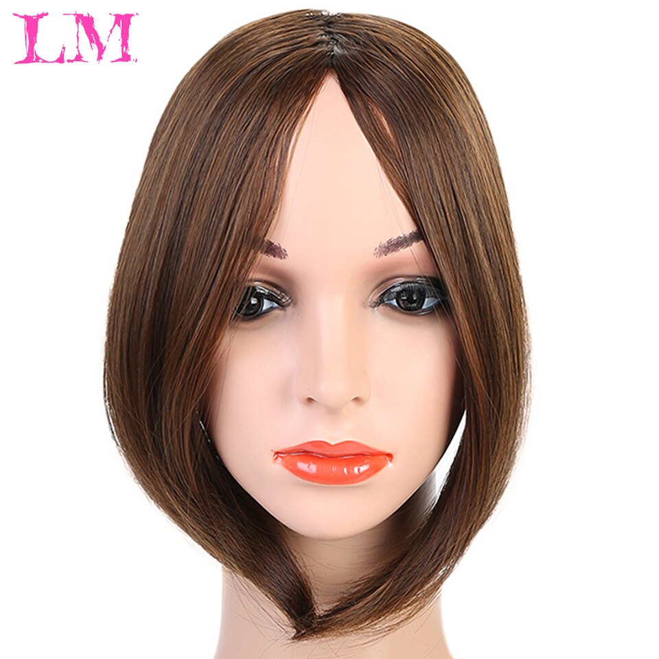 Long Clip In on Front Hair Side/Middle Part Fringe Hair Synthetic Wig Natural Black Brown Black High Temperature Fiber