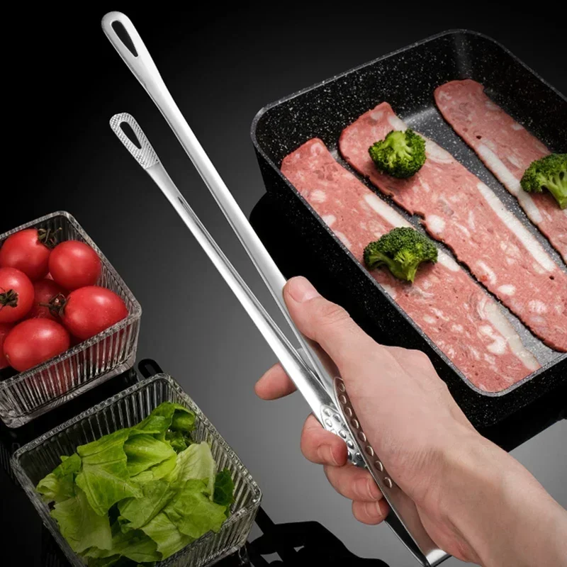 Küchenzange, Edelstahl, Grillzange, Clip, BBQ, Grill, Fleischzange, Kochpinzette für Lebensmittel, Utensilien, Küchenzubehör