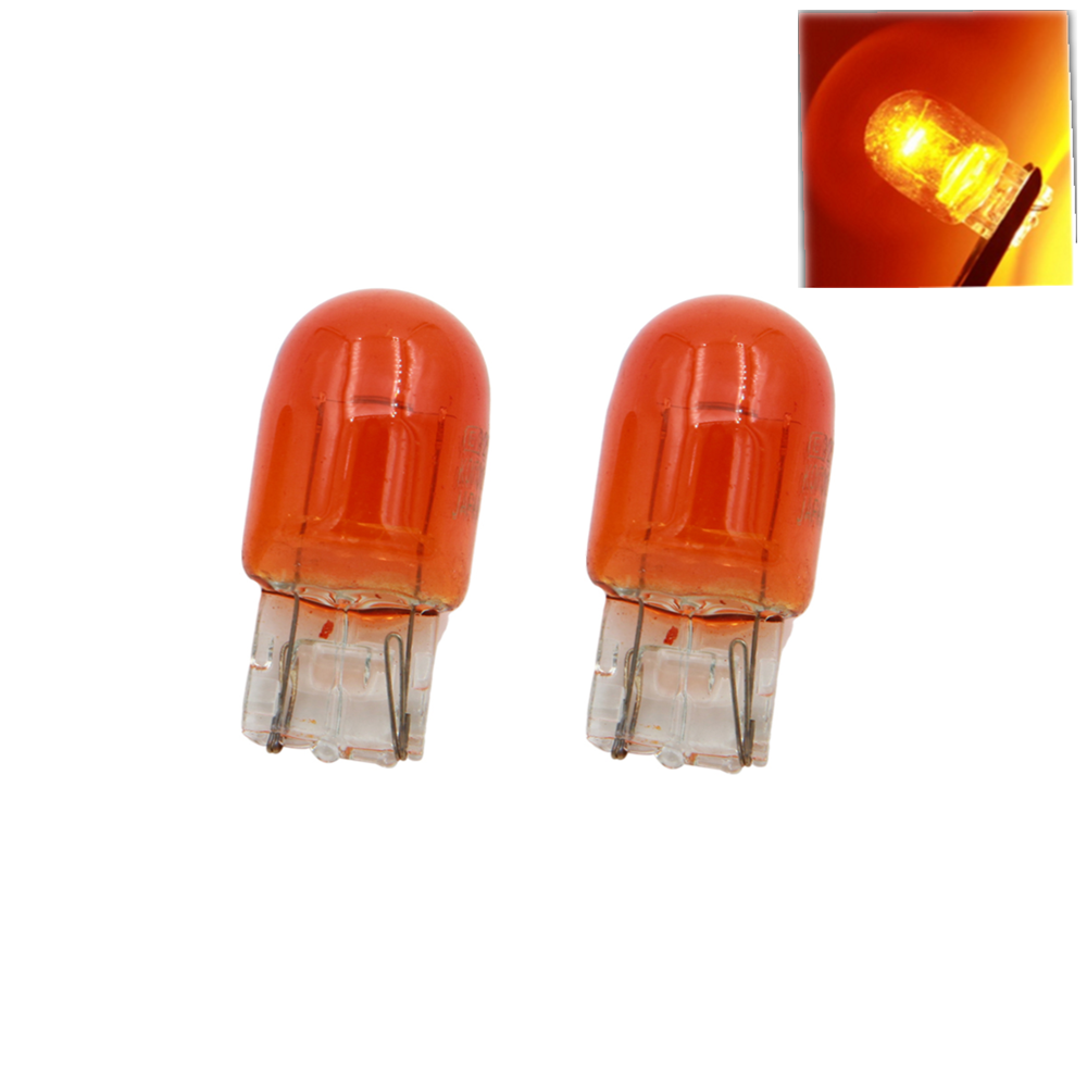 2x T20 7440 1881 582 W21W Bernstein Glas Auto Halogen Lampe 12V 21W brems lampen Rücklicht halt licht Hinten Blinker DRL Keil Basis