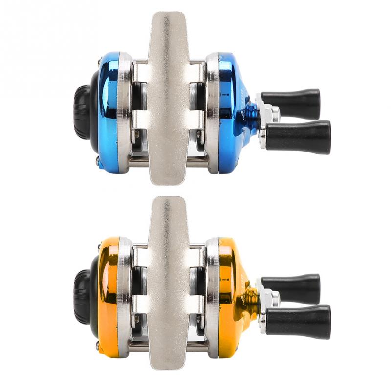 Deko Mini tambor de pesca Weel carrete de pesca en hielo portátil de invierno con cable de fundición al aire libre accesorios de pesca
