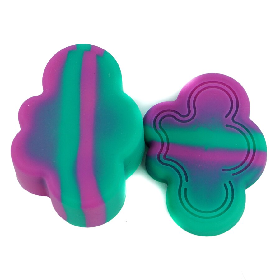 1pc Small Cloud Shape Silicone Dab Container Nonstick Container Tank Portable 22ml Storage Box for Oil Wax Jar