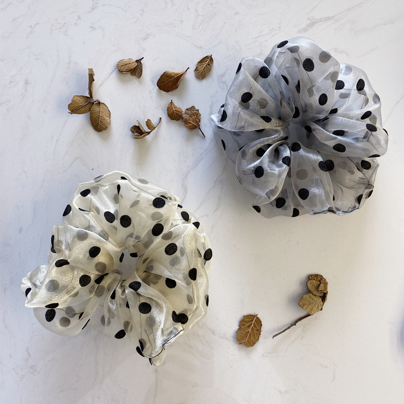 Zuid-korea Ins Online Celebrity Celebrity Stijl Haaraccessoires Koreaanse Stijl Mori Serie Kant Gaas Polka Dot Grote Maat intes