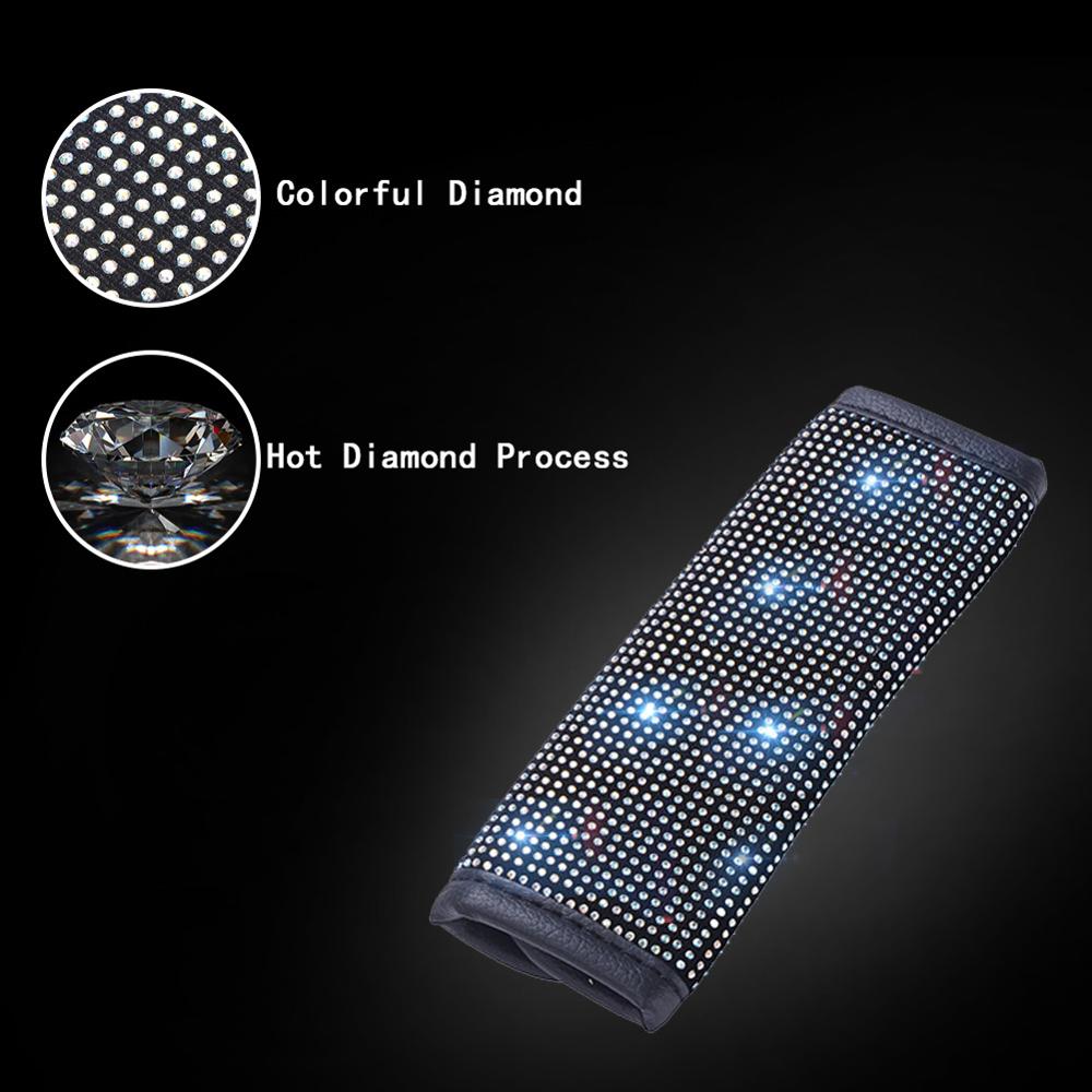 Cubierta de freno de mano de coche, protector de empuñaduras de freno de mano de estilo ostentoso, accesorios de decoración Interior de automóvil, cubiertas de relleno de cristal 1