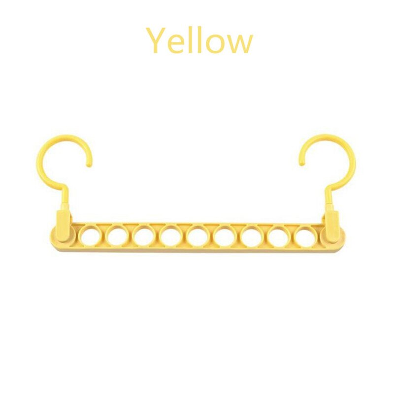 Cintres magiques multi-ports pour vêtements, Support de séchage, en plastique, multifonctions, pour cravates, écharpes, ceinture: yellow