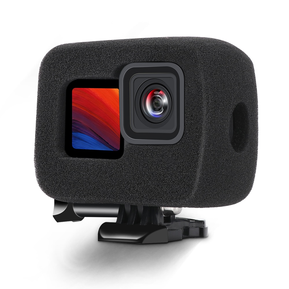 Gopro hero 9 – coque de protection en coton bulle noir, pare-vent, accessoires pour caméra de sport, étui en mousse haute densité