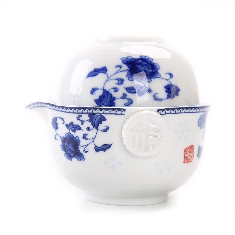 gaiwan Tea set,Ceramics Tea set Include 1 Pot 1 Cup,Beautiful and easy teapot kettle,kung fu teaset