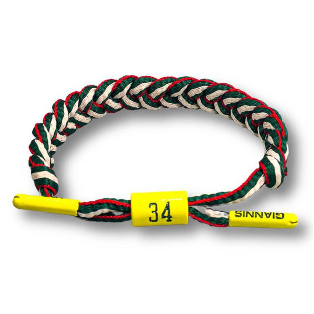 Basketball Player Number Braided Rope Bracelet Baseball Football Volleyball Sport Bangles for Men Adjustable Wristbands: dark green