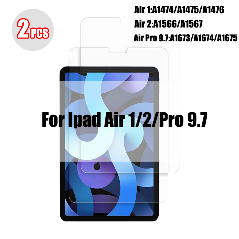 2Pc Gehard Glas Screen Protector Voor Ipad Pro 11 10.2 10.5 10.9 Air 4 3 2 Tablet Screenprotector Voor I Pad Mini 6 5: For Air 1 2 pro 9.7