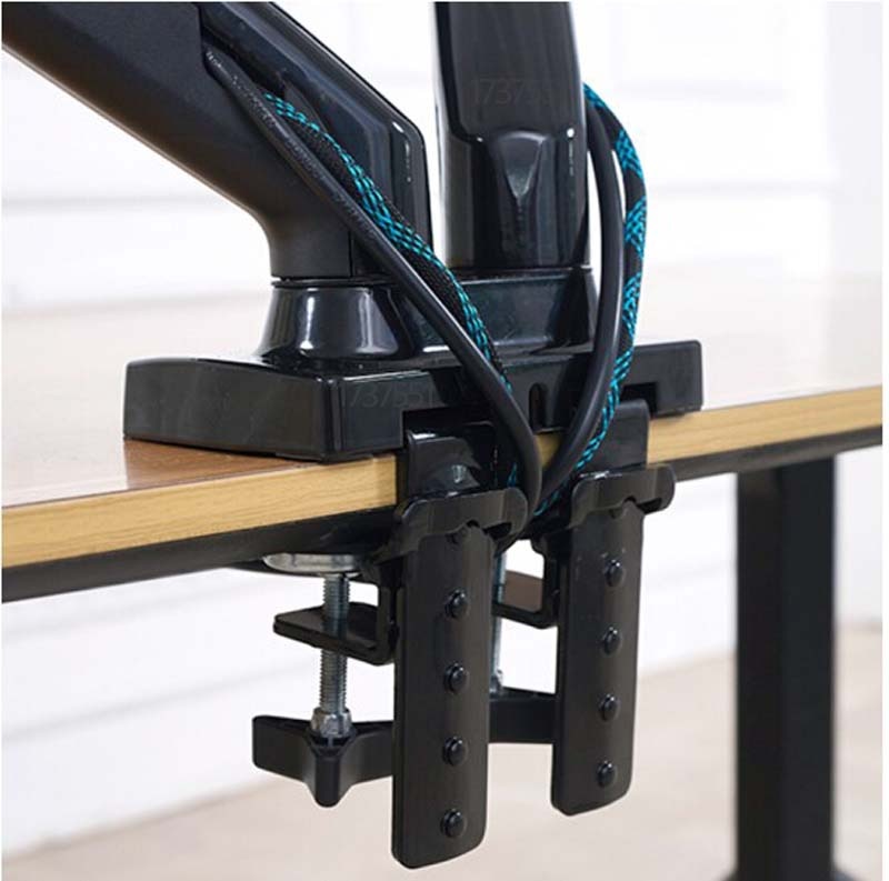 F160 gas spring 10"-27" Dual Monitor Holder Arm desktop 360 rotate computer holder 2-9KG Monitor bracket with 2 USB3.0