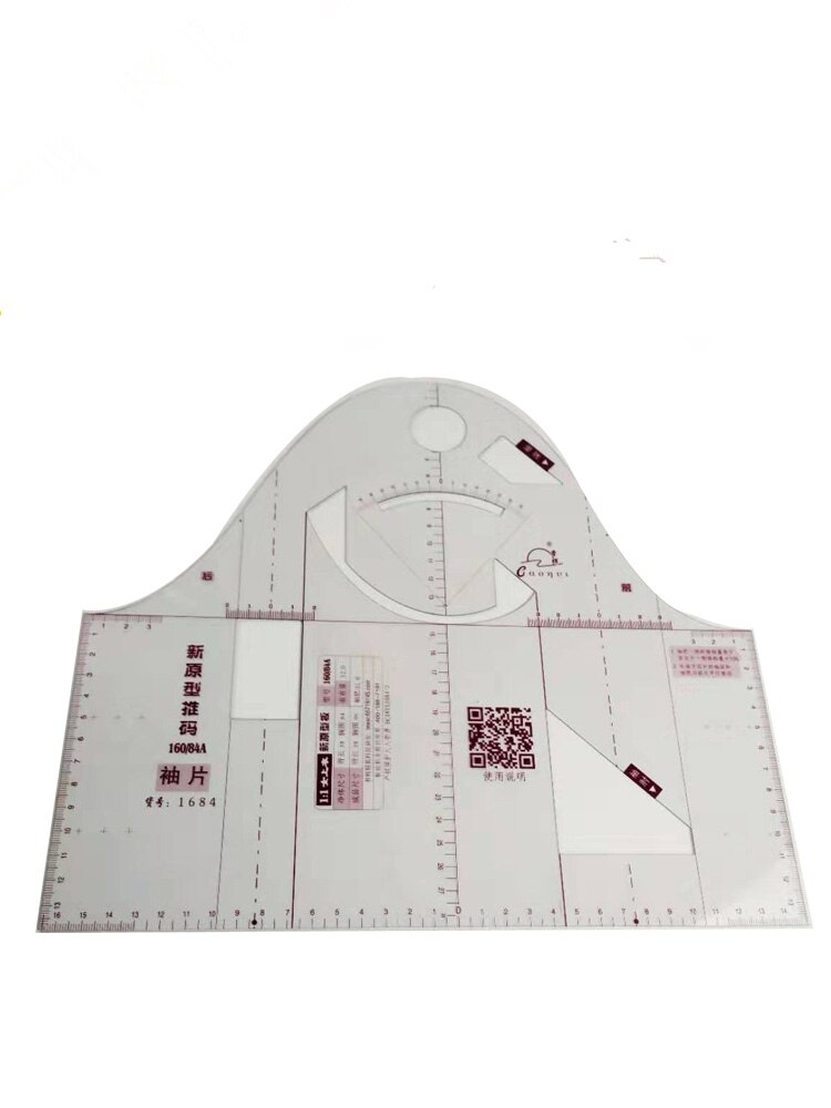 1:1 1:5 liniaal tekening tempel kledingstuk prototype linialen school student onderwijs: Mouw