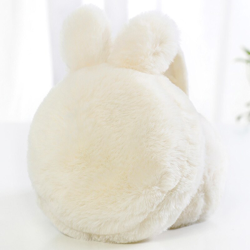 Winter Plush Ear Muffs Foldable Cartoon Women Warm Earmuffs Ear Warmer KNG88: White