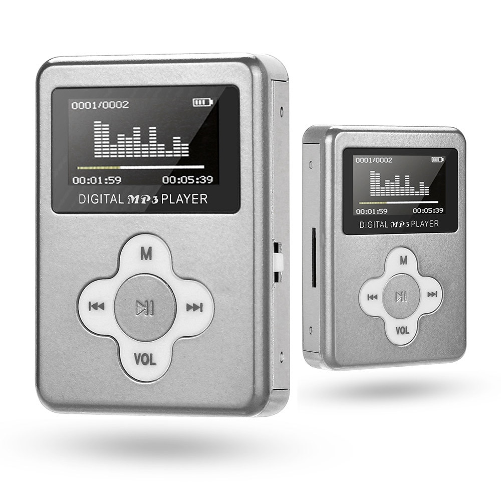 Usb mini  mp3 spelare lcd skärm stöd 32gb micro sd tf kort sl