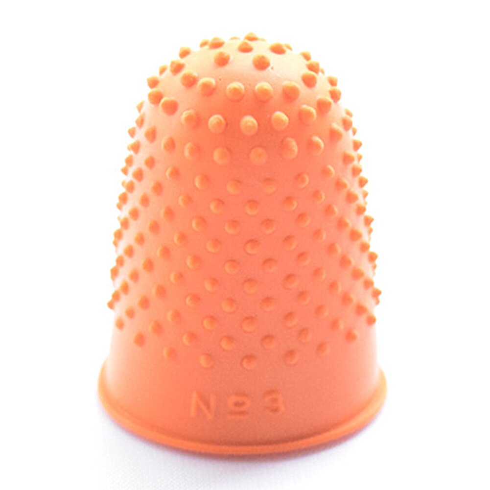 5pcs Protector Counting Sewing Finger Tip Quilter Cone Needlework Craft Rubber Thimble: Orange