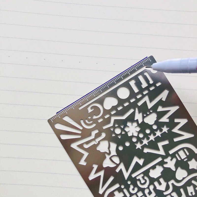 1X Hollow Stainless Steel Letter Number Drawing Picture Graffiti Metal Template Ruler