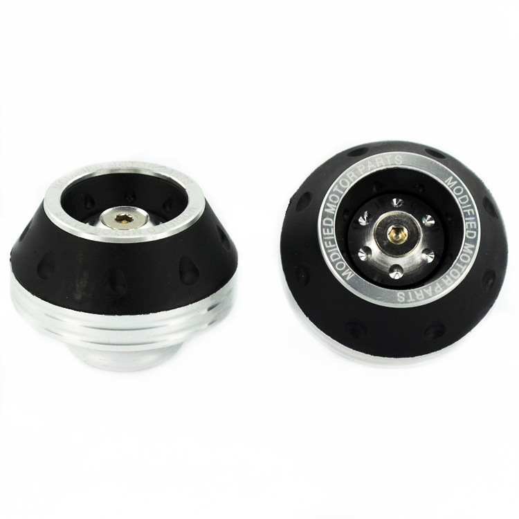 Protector colorido contra choques para motocicleta, marco de horquilla delantera, almohadillas protectoras de eje, deslizador, accesorios para equipos de motocicleta de Motocross: Gris oscuro