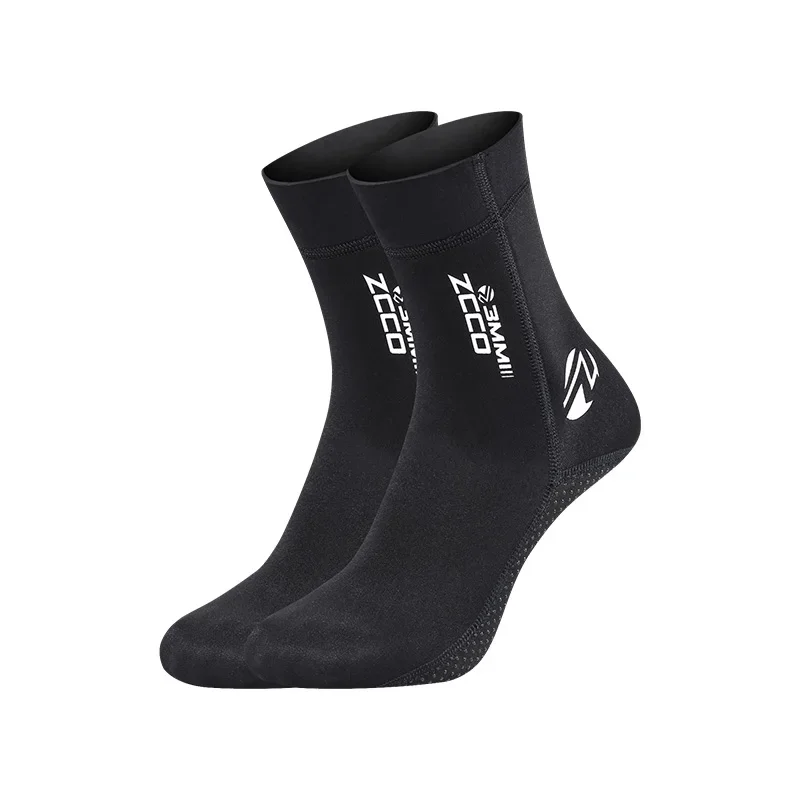 1 paire de chaussettes de plongée en néoprène 3mm, antidérapantes, chaussures de combinaison chaudes en Patchwork pour adultes, bottes de surf pour hommes et femmes, natation,: S / Black