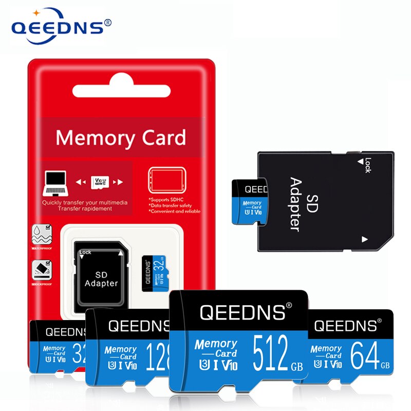 TF Card MiniSD Memory Card 32GB 16GB 8GB SDHC Flash Card Class 10 C10 cartao de memoria 64 gb TF Card 256gb 512gb Mini SD Card