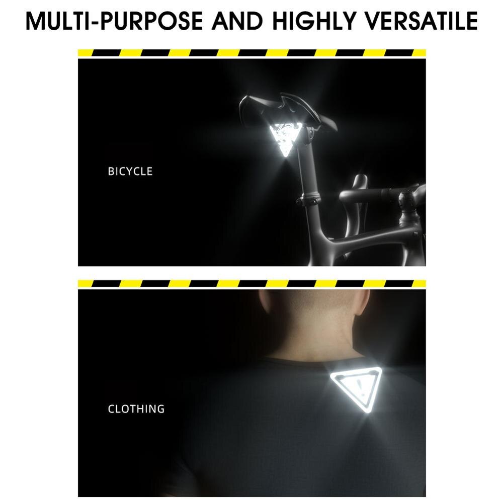 ENLEE Bike Reflective Sign Cycling Triangle Tiny Reflector MTB Bicycle Reflective Warning Safety Decor Outdoor Bikes Accessories