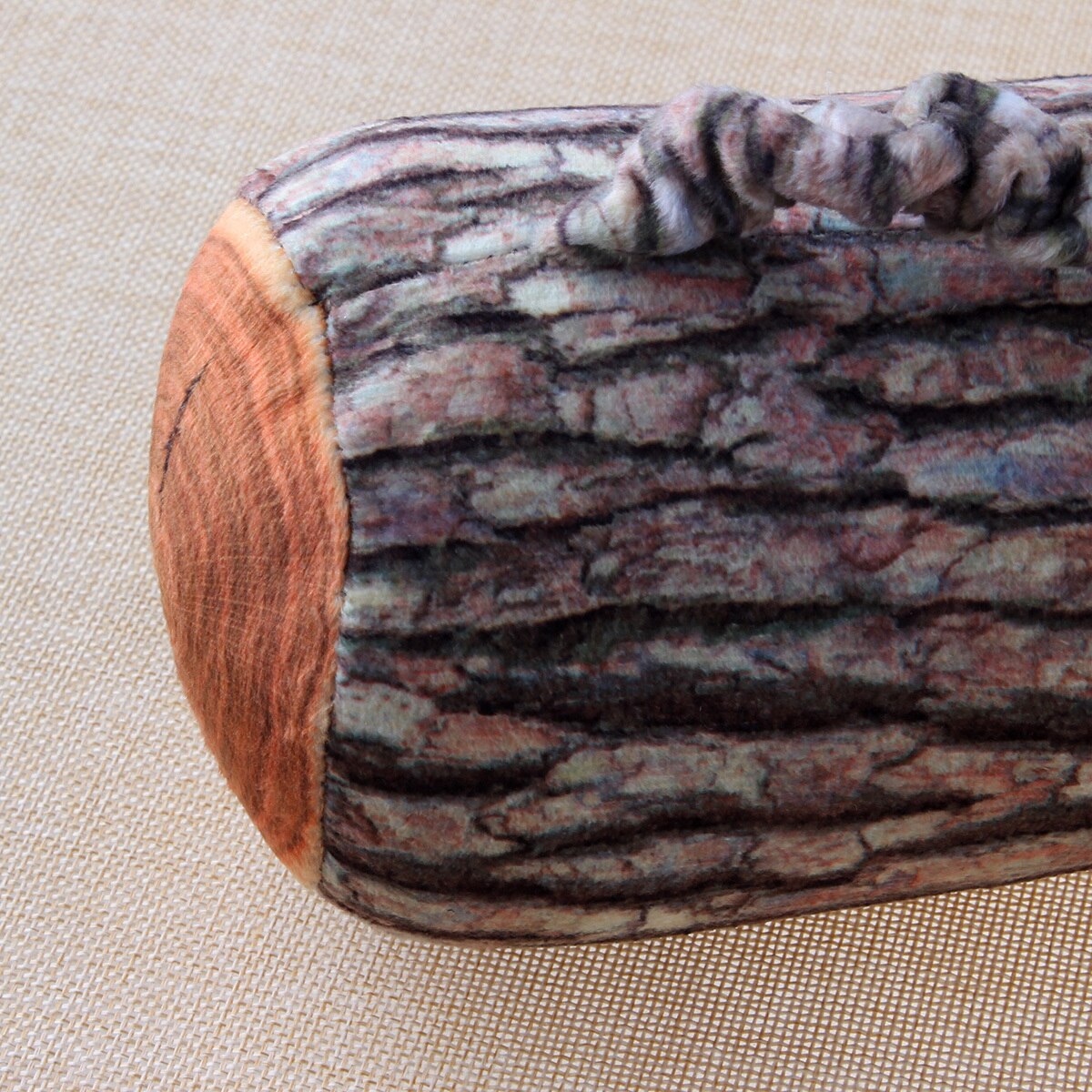 Multifunctionele Draagbare Nekkussen In De Auto Kussen Bolster Reizen Kussen Katoen Kussens Hout Log Boomstronk 28Cm