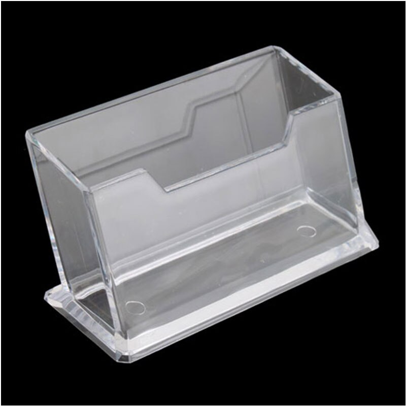 1 st genomskinlig skrivbordshylla box förvaring display stativ akryl plast transparent skrivbords visitkortshållare 10.7*5.4*5.4cm