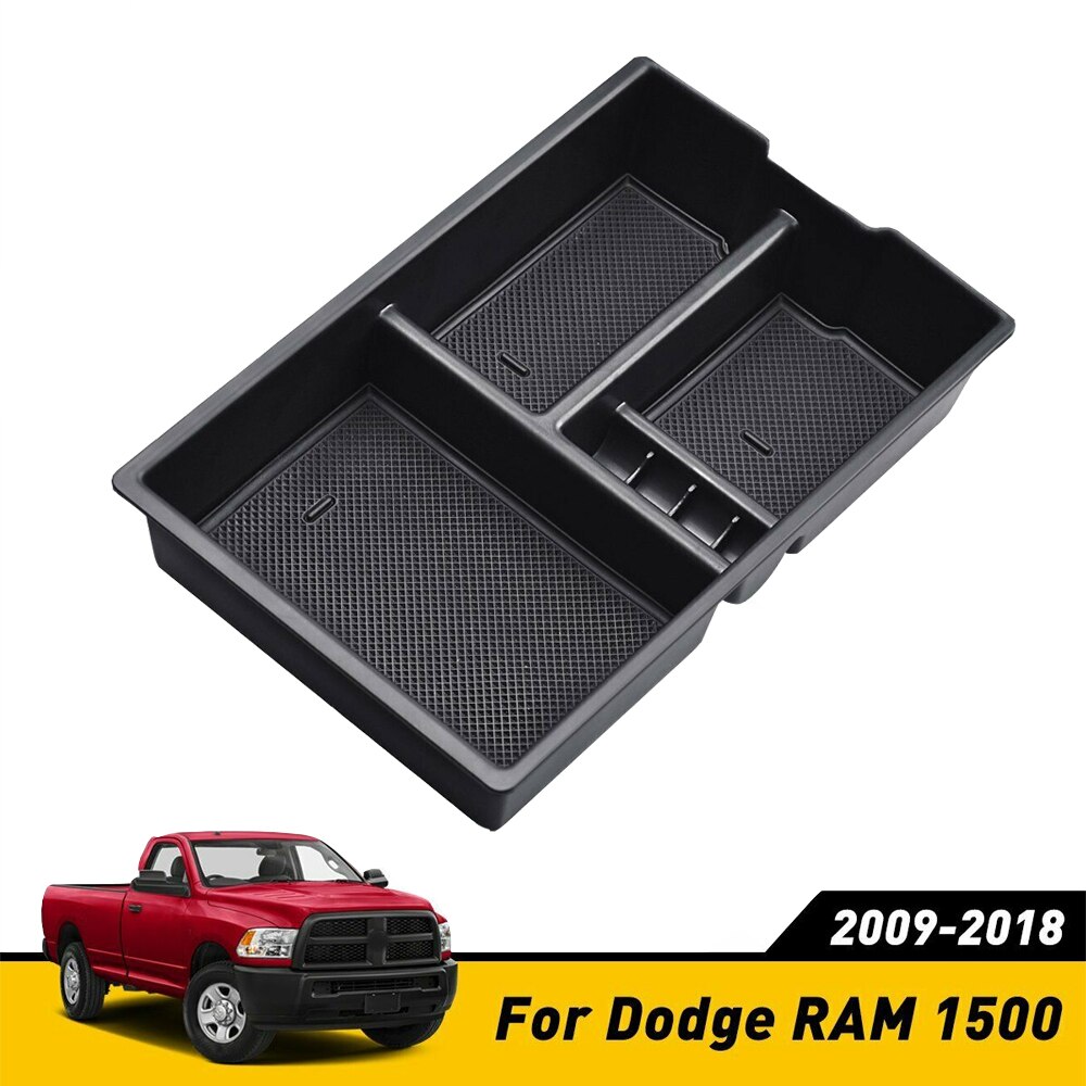 CheroCar 2-Pack Black Door Armrest Storage Box For Dodge Ram 1500 2010-2017