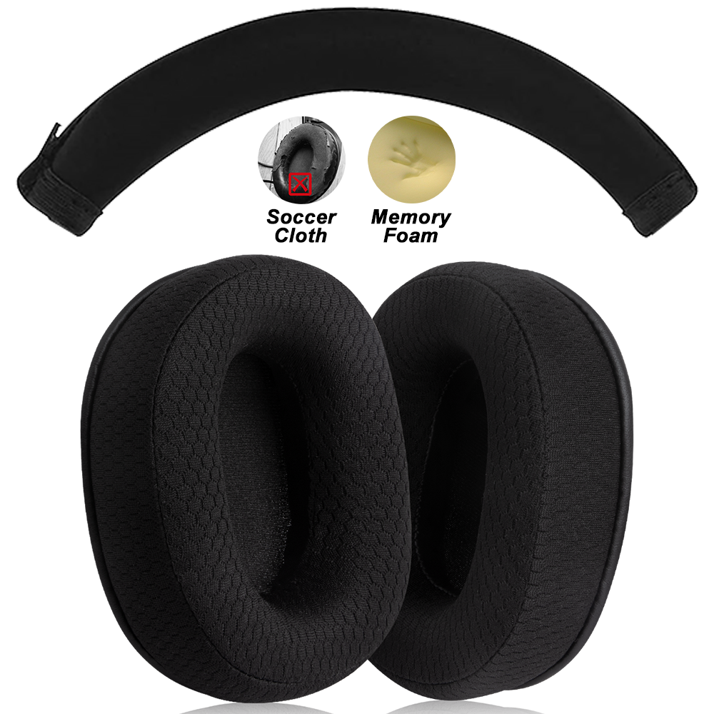 Ersatz für Audio--Technica ATH-MSR7b M10X/M20X/M30X/M40X/M50X/Profi5v/SX1a/10X8cm 100X80mm Ohrpolster Kopfhörerkissen: Rotwein