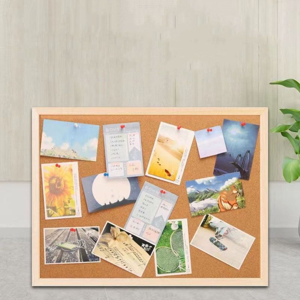 Practical Double-sided Cork Notice Board Wall Hanging Thickened Message Boards DIY Memo Board Office