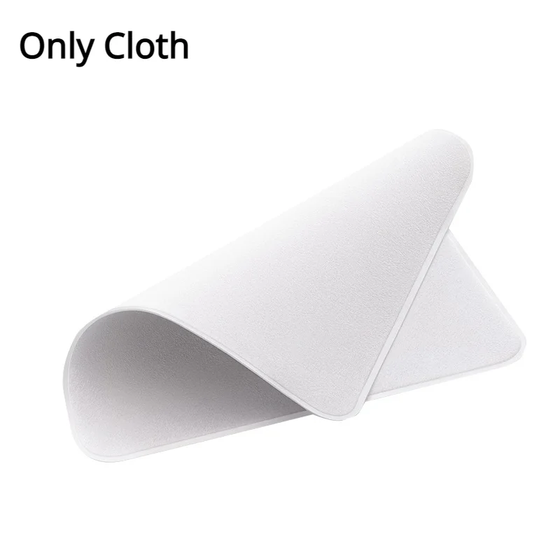 Polishing cloth for Apple iPhone, iPad watch, flat cloth, computer display screen, microfiber double-layer cleaning cloth: Transparent