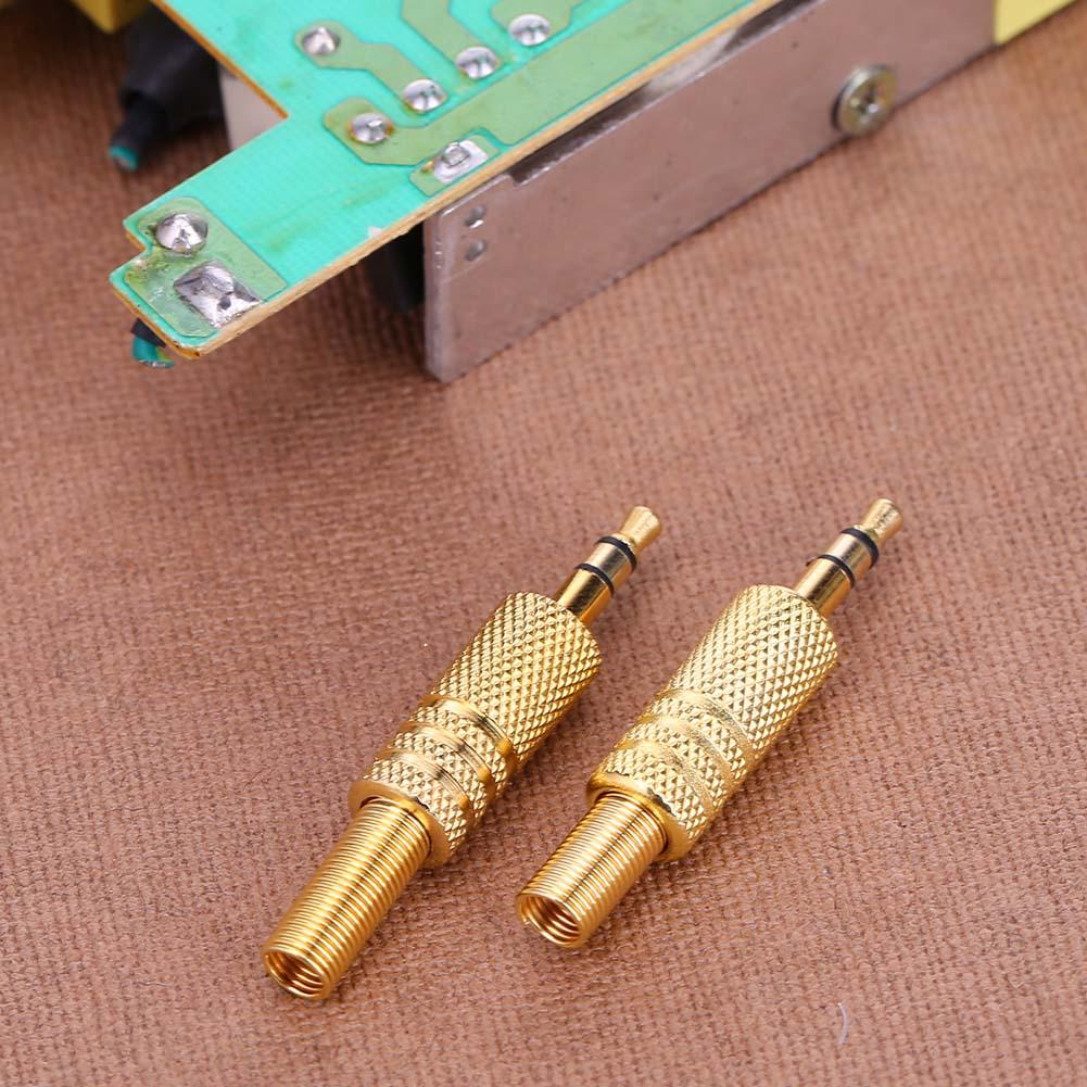 2 Stuks Stereo 3.5Mm 1/8in Hoofdtelefoon Oortelefoon Diy Audio Jack Plug Connectors