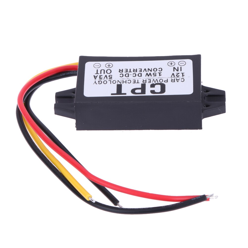 DC to DC Converter Regulator 12V to 5V 3A 15W Car Led Display Power Supply Carcorder Car Navigation Car Audio Radio Accessories