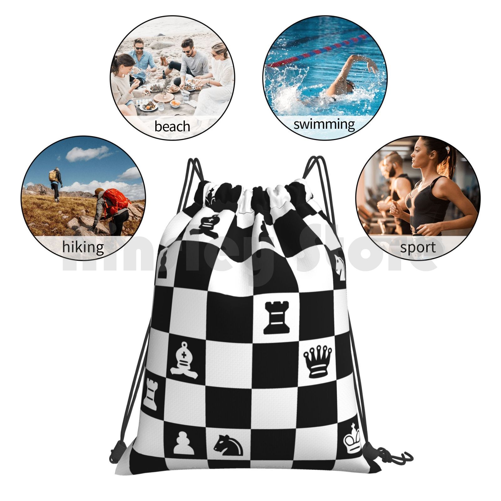 Schach, du lebst nur einmal, rucksack, turnbeutel, sporttasche, wasserdicht, schach, du lebst nur einmal, yolo, julian casablancas