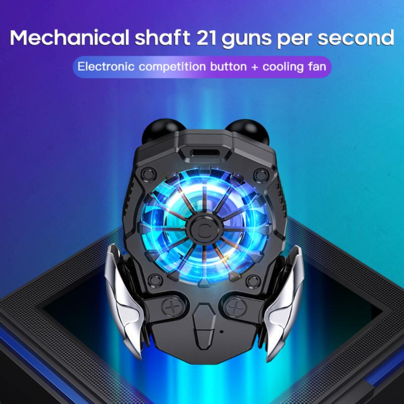 2-In-1 Universal Mobile Phone USB Game Cooler System Cooling Fan Gamepad Holder Stand Radiator For IPhone Tablet Huawei Phone