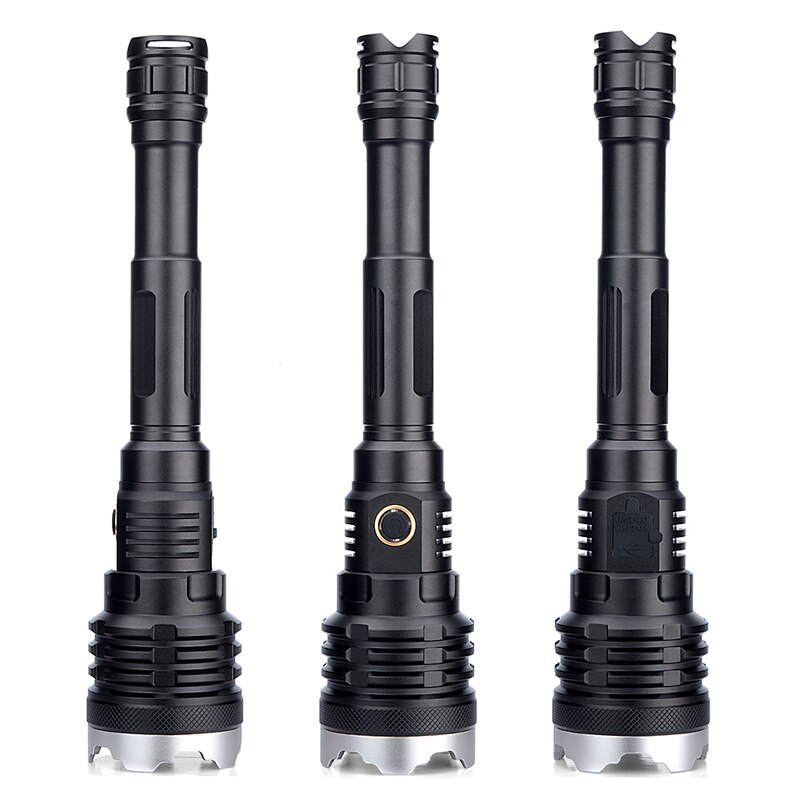 Super jasne XHP160 latarka latarka o dużej mocy doprowadziło ładowane na USB latarka Powiększenie latarka taktyczna latarka latarka myśliwska