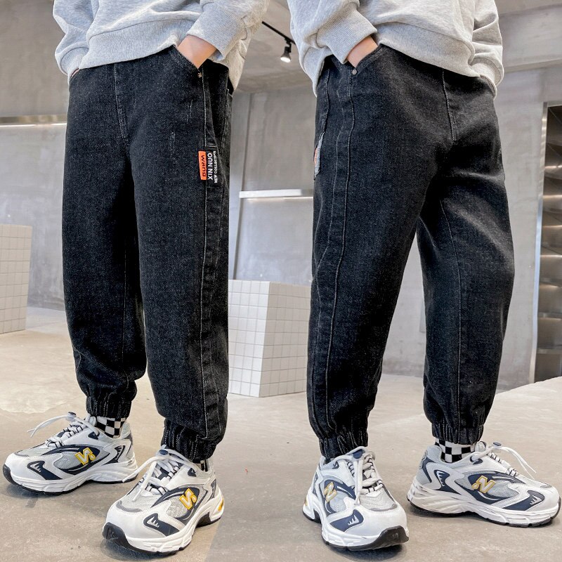 Pantalones vaqueros largos de estilo coreano para niño, ropa deportiva informal de , para primavera y otoño, de 4 a 14 años