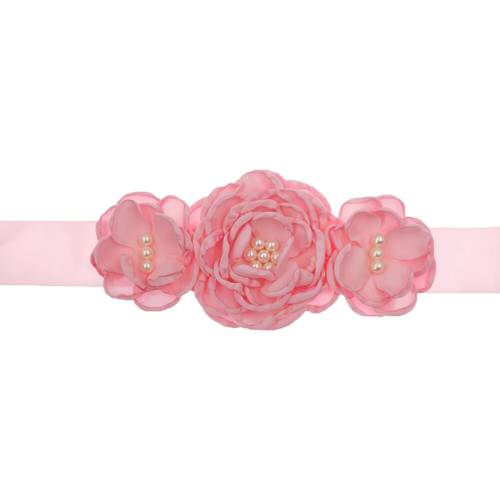 Bloem Moederschap Riem Vrouwen Lint Sash Flowergirl Bruids Tailleband Foto Props Zwangerschap Accessoires Jurk Sjerpen: 14