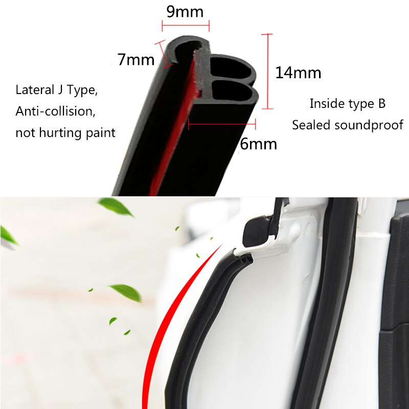 Car Door Edge Scratch Protector Strips Auto Stickers Car Seal Door Mouldings Universal Interior Accessories Car seal