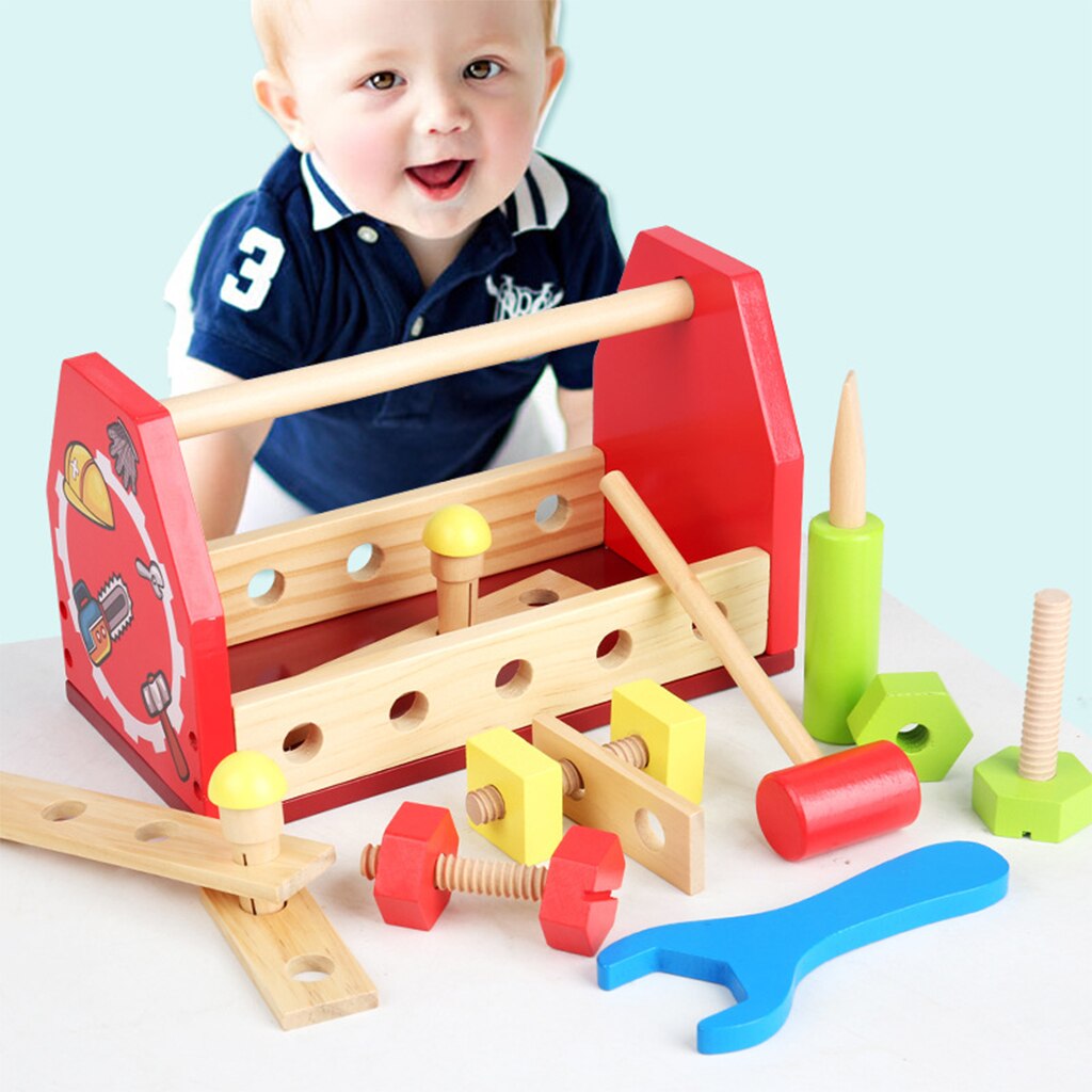 Kinderen Houten Toolbox Kit Speelgoed Bouw Gereedschappen Voor Kinderen 3 En Hoger