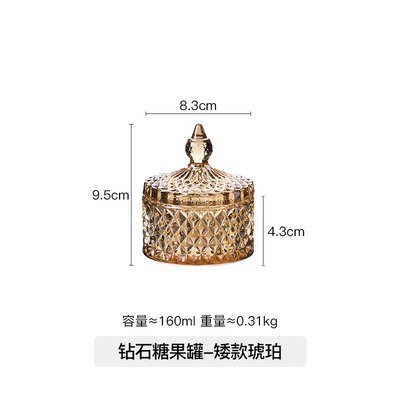 European style glass containers For home glass jars and lids candy jar honey jar candle jars with lid storage tank Glass: H3