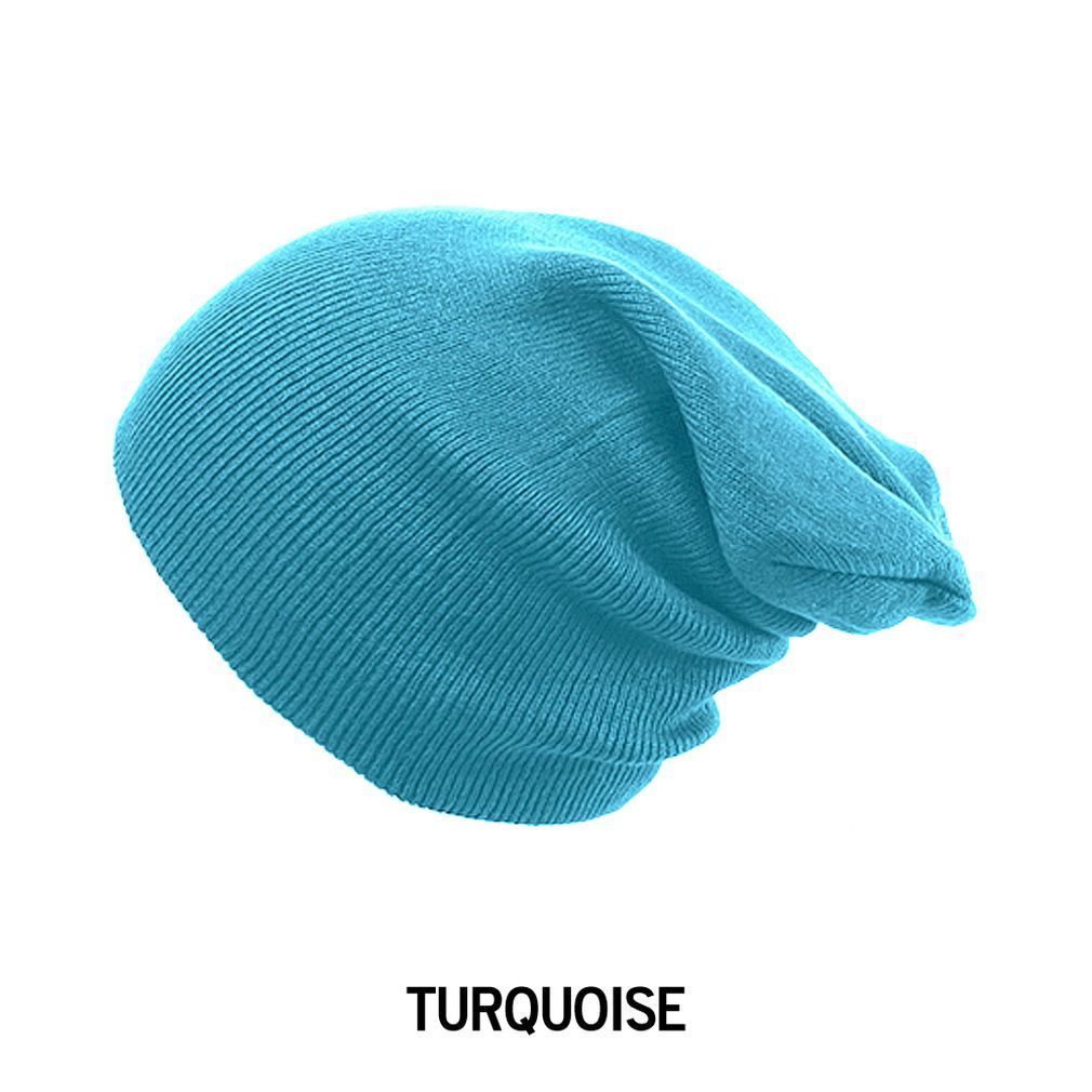 Mistdawn 2022 unisex strikket slouch skullies hunhue hue kvinder mænd efterår vinter varme huer ski cap one size: Turkis